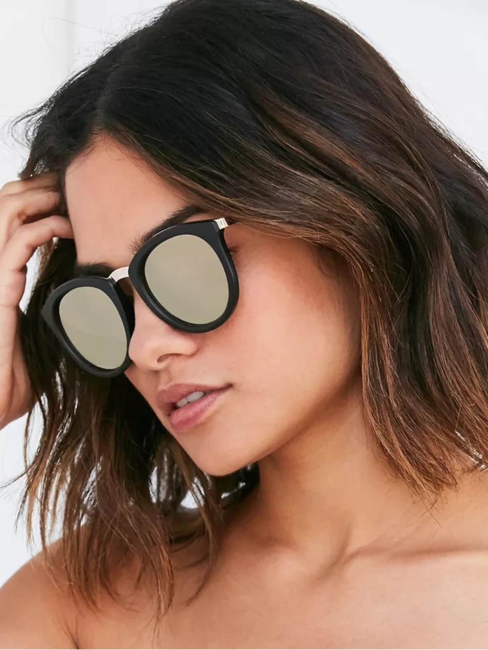 Le Specs no smirking matte black-gold Sunglasses